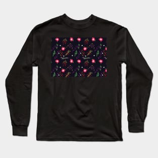 Wild flower abstract pattern Long Sleeve T-Shirt